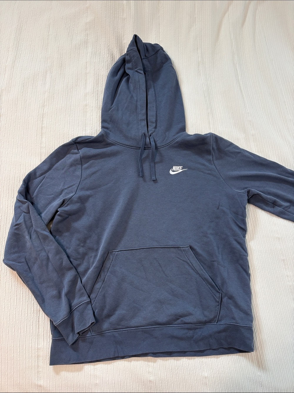 Nike Slate Blue Hooded Pullover with White Logo